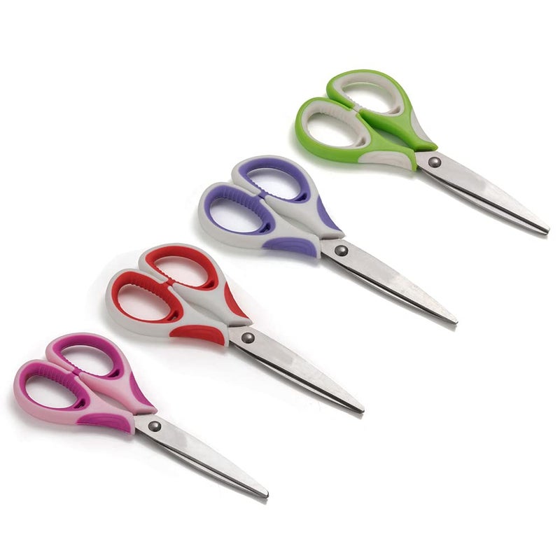 Galadim Kids Scissors (32 Count Teacher Pack, Rounded-tip, 5.2 Inch) - 5.2â€™â€™ Soft Touch Rounded School Student Scissors Shears GD-016-P-L (Pack of 32) - Image 3